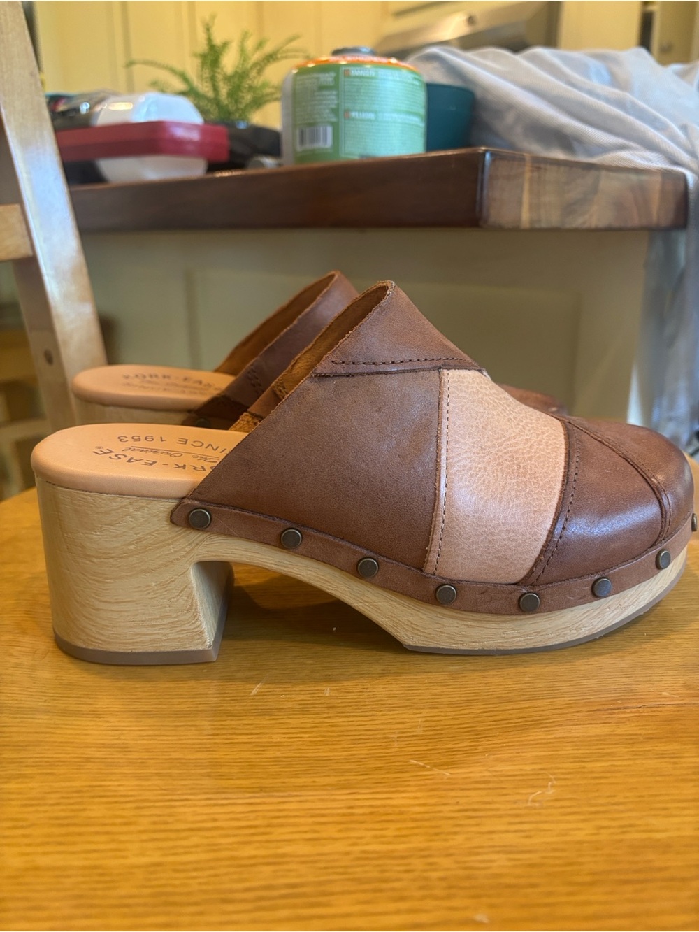 Kork-Ease Brown Suede Slip-On Clog Mules - Picture 3 of 14